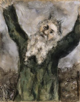 Moisés propaga la muerte entre los egipcios contemporáneo Marc Chagall Pinturas al óleo